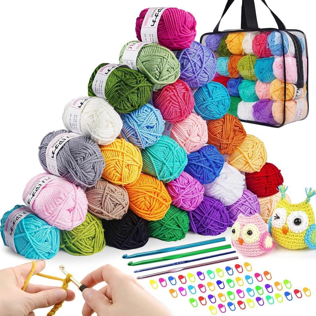 Fios De Crochê Lã De Tricotar 4 Camadas Algodão Leite 25g Para Kits Adultos Iniciantes E Artesanato