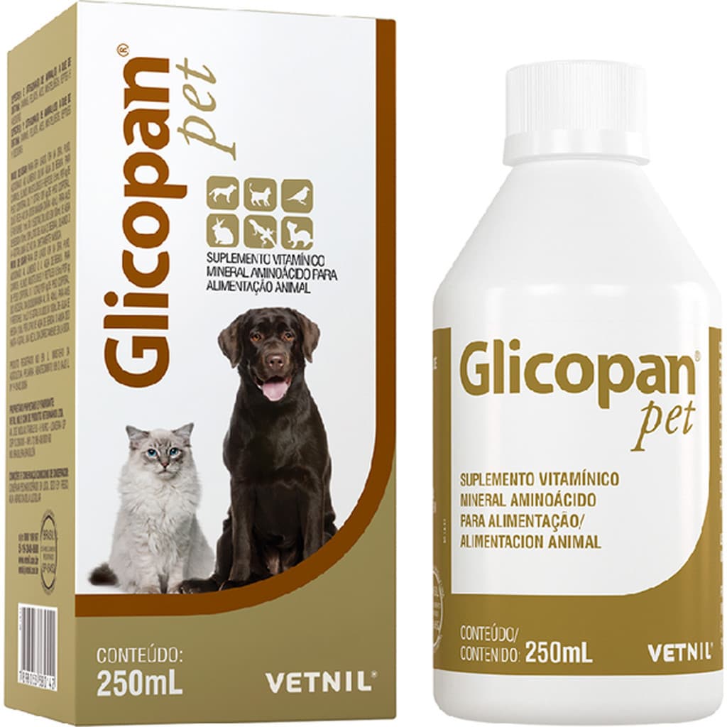 Glicopan Pet em Gotas Vetnil Suplemento Vitamínico - 250 mL