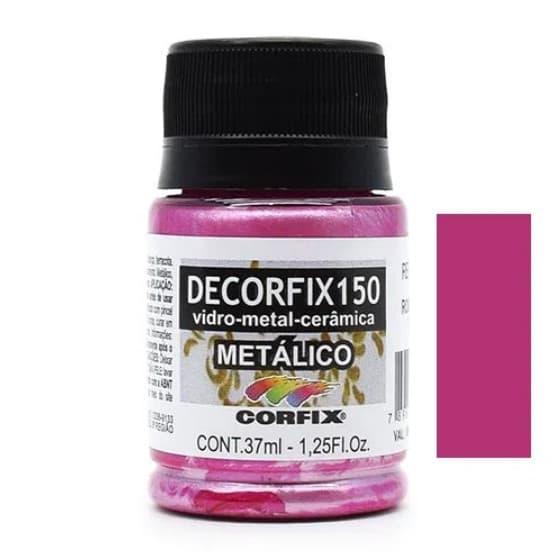 Tinta Decorfix 150 Metálica Corfix - 390 Rosa (37 ml)