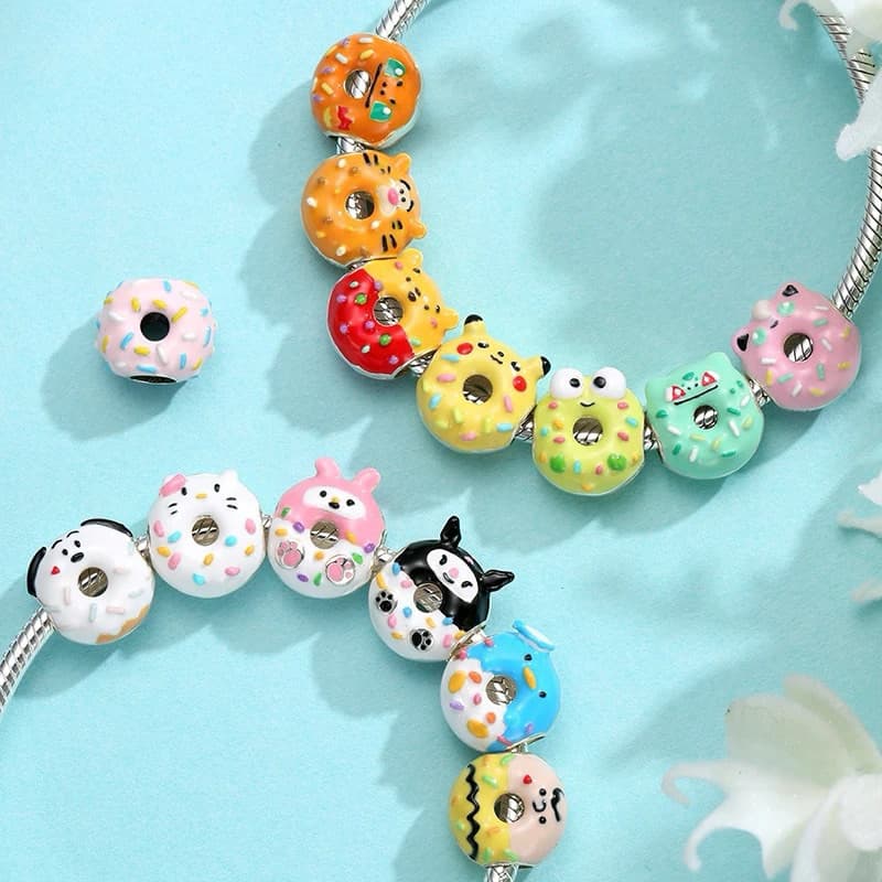 berloque charms donuts pulseira