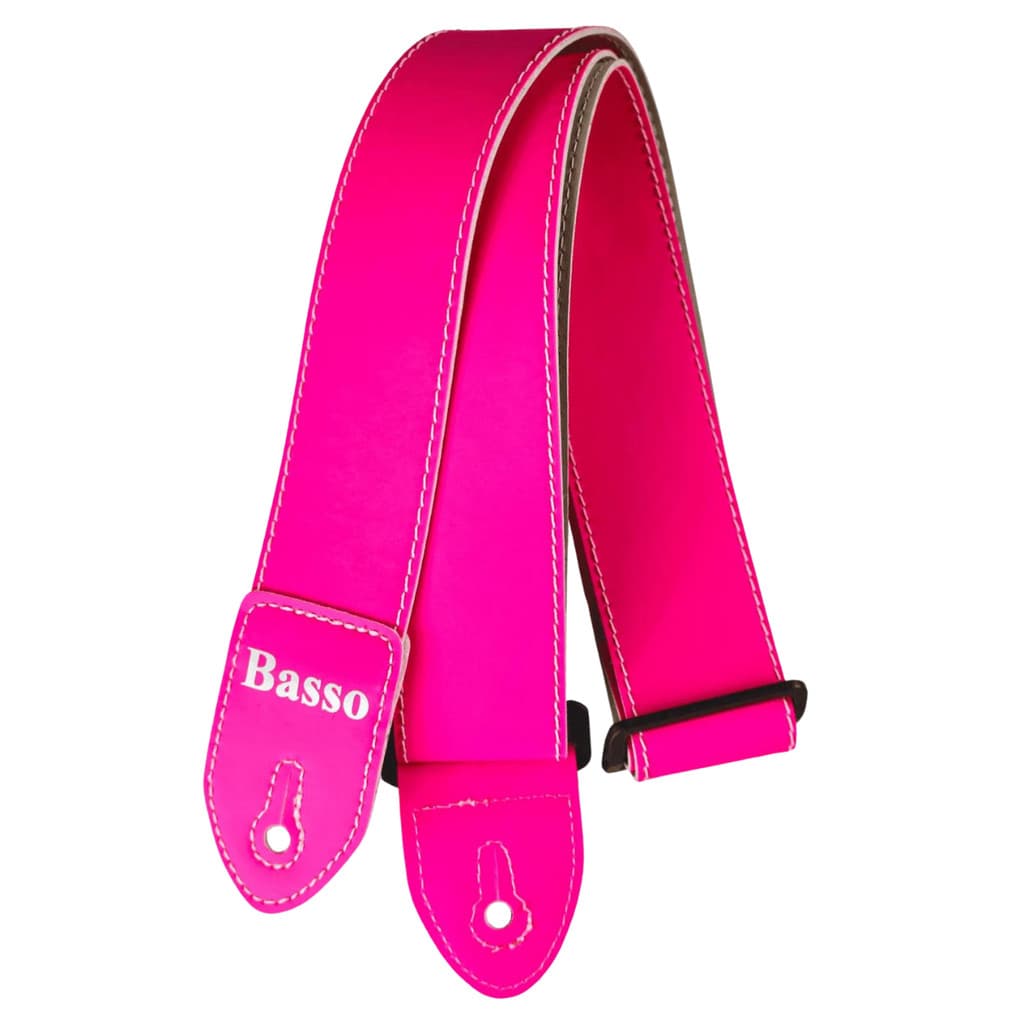 Correia Infantil Violão Ukulele 5cm Neon Pink Rosa Basso
