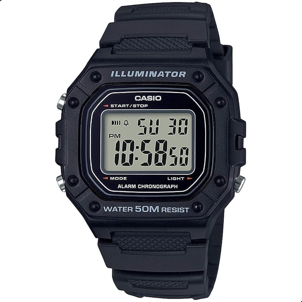 Relógio de Pulso Masculino Casio Digital Preto W-218H-1AVDF Relógio Original Masculino Esportivo