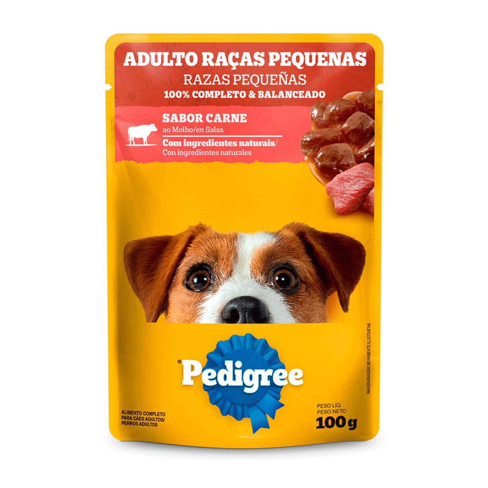Sachê Pedigree Ração Úmida Cães Ad. R. Peq. Carne Cx/12
