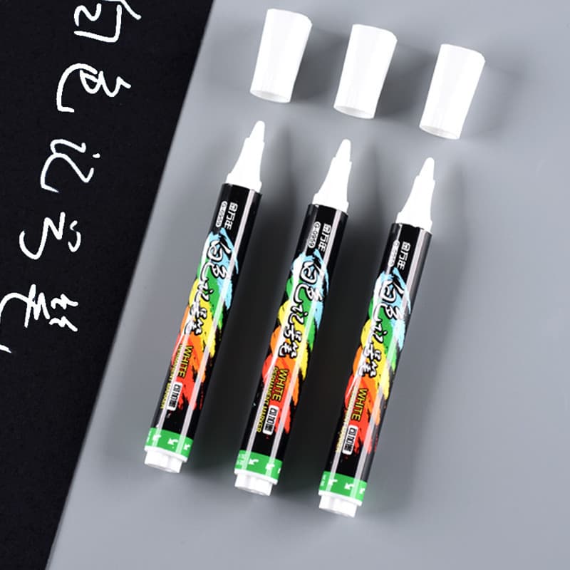[Pode adicionar tinta] Marcador branco de 1/2 mm à prova d'água e não desbota, linda caneta de costura
