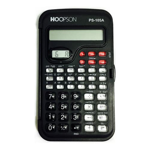 Calculadora Científica Preta 10 Dígitos - PS-105A Hoopson