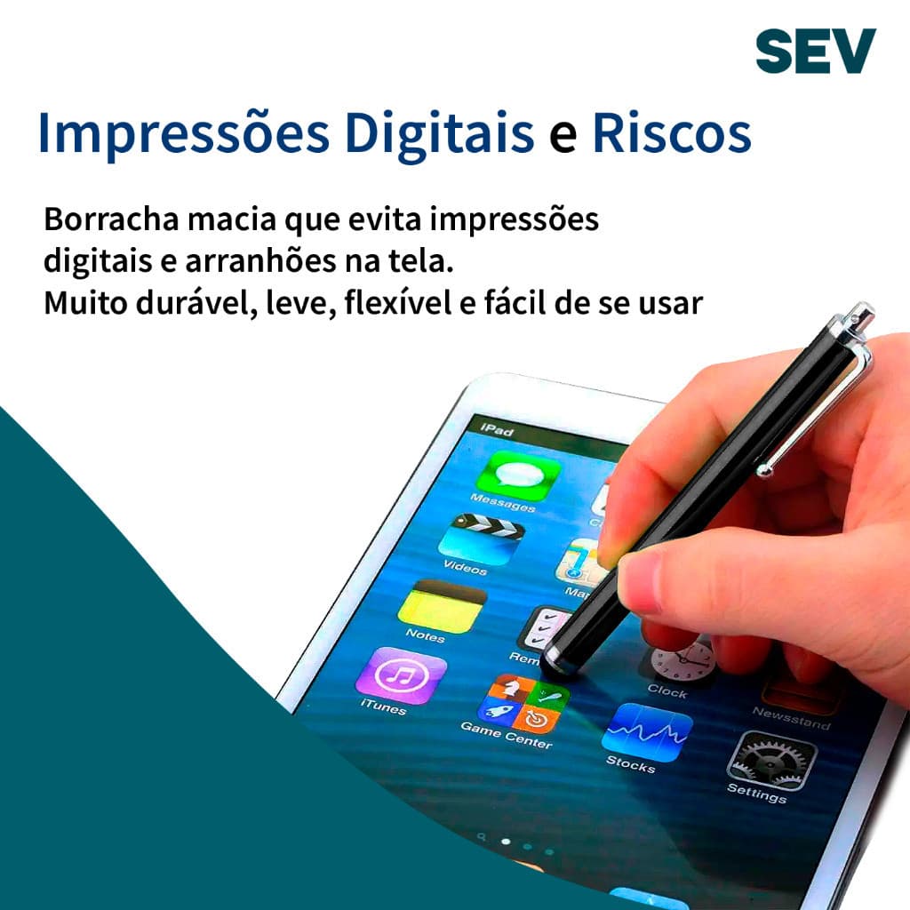 kit 2 Caneta Touch Stylus Screen Em Metal Para Mesa Digitalizadora Smartphone Celular e Tablet Frete grátis