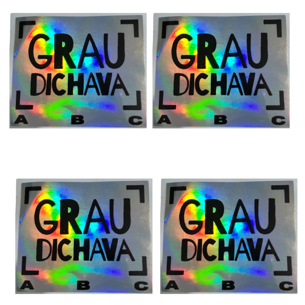 Adesivo holografico para motos carro note bike GRAU DI CHAVA