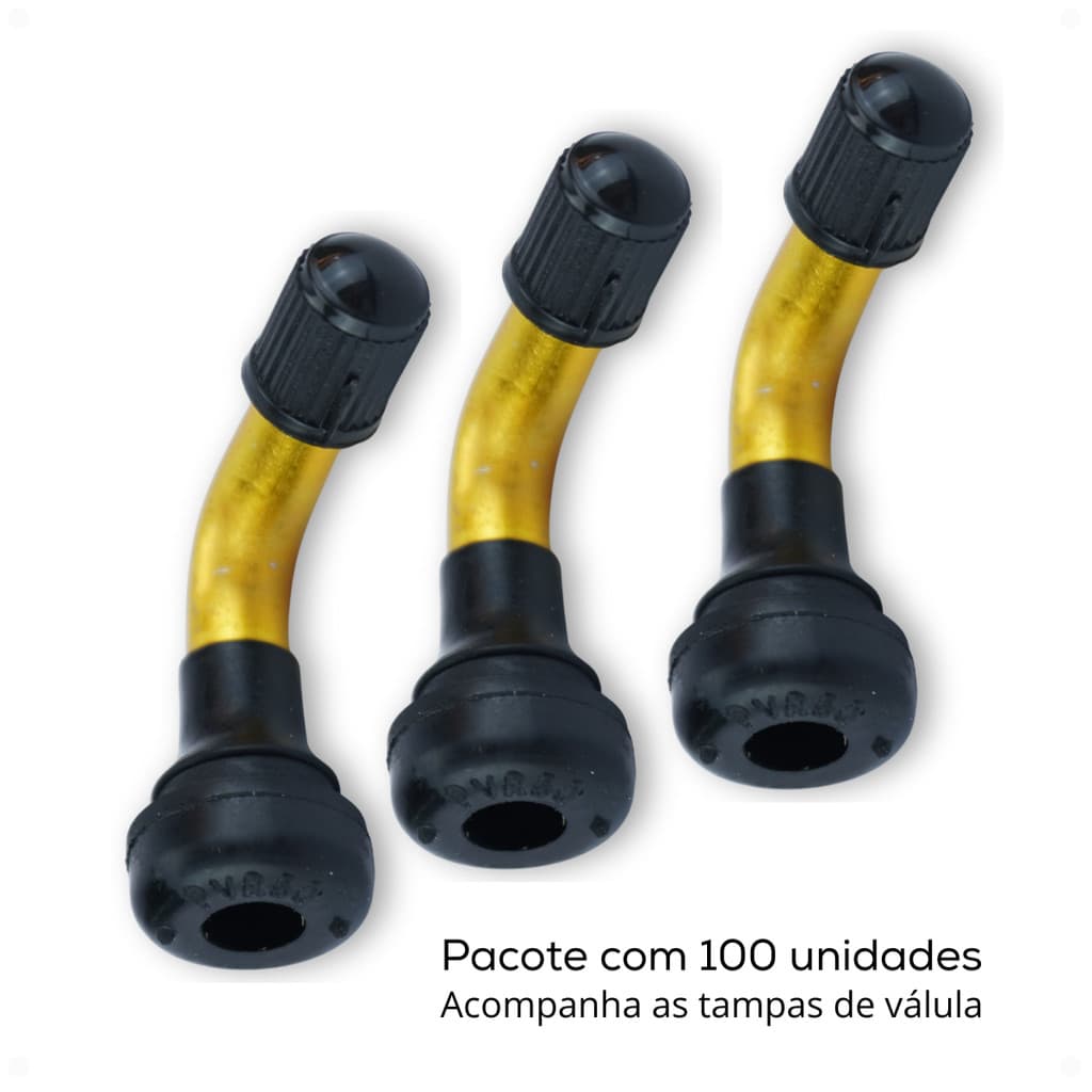 Válvula Bico Curvo Scooter Elétrica Pvr50 100 unidades