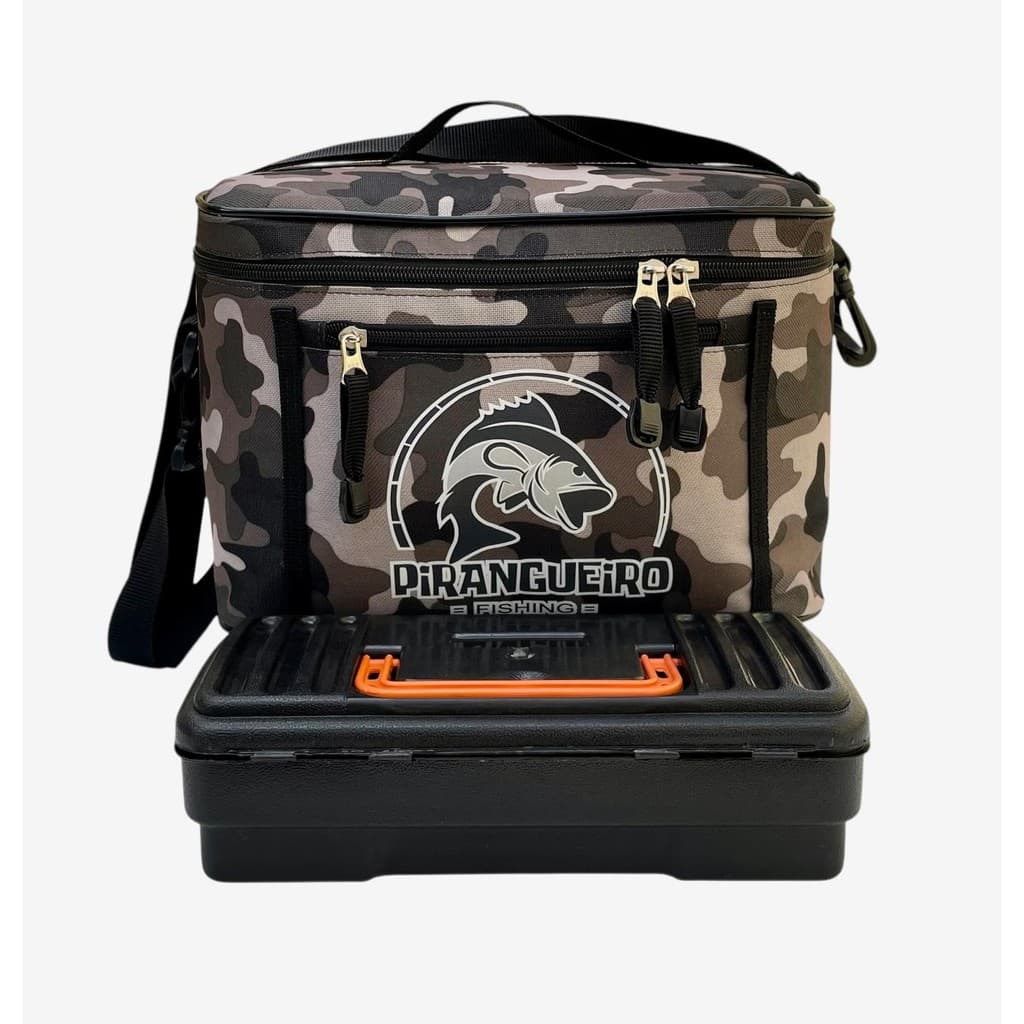 BOLSA PESCA ORGANIZADORA CAMUFLADA REFORÇADA PIRANGUEIRO C/ MALETA