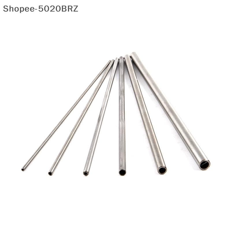 [THEBR] Tubo Capilar Redondo Prateado De Aço Inoxidável 304 Circular Oco De 250 Mm [BR]