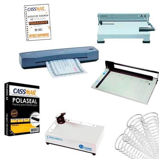 Kit Encadernadora A4-x + Plastificadora 110v + Insumos