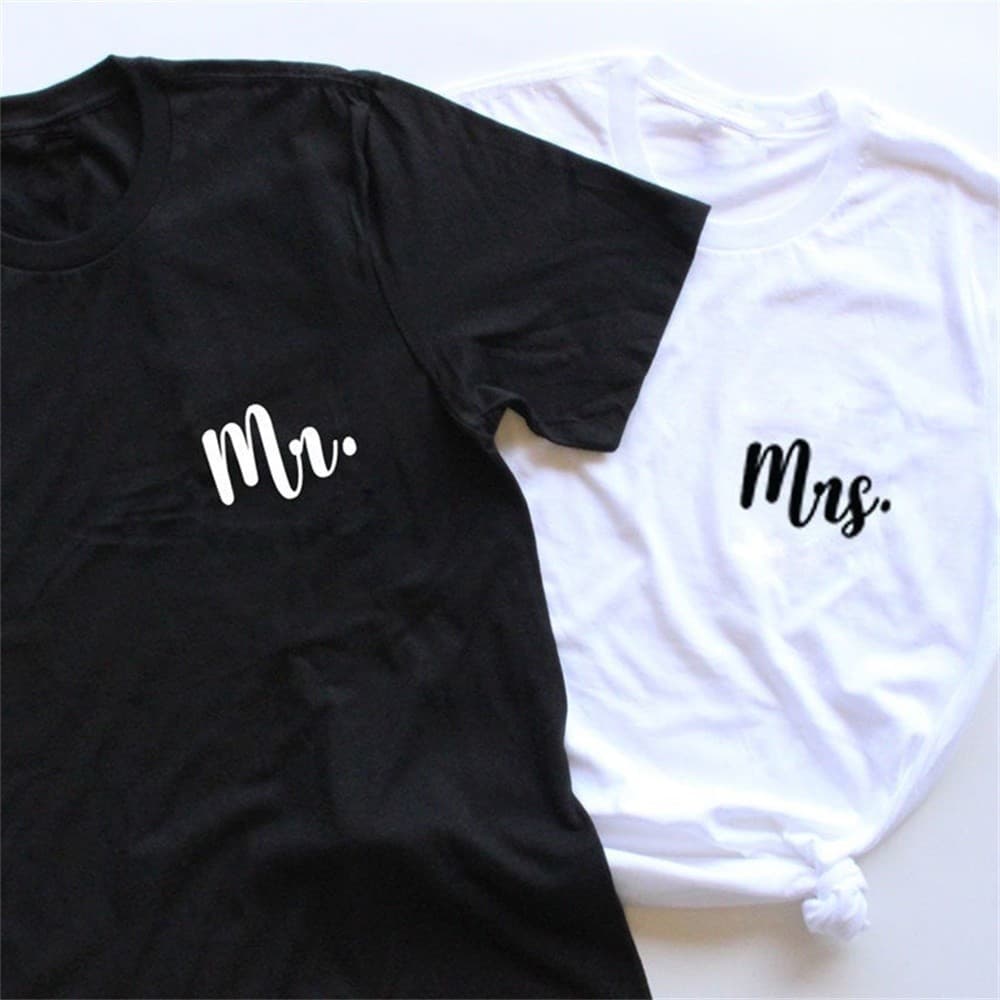 Kit 2 Camisetas Camiseta Casal Namorados Mr Mrs