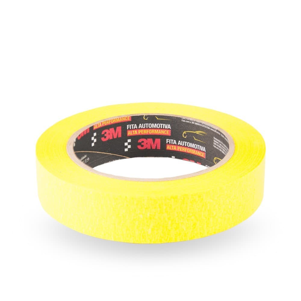 Fita Crepe Alta Performance Amarela 3M 24MMx40M