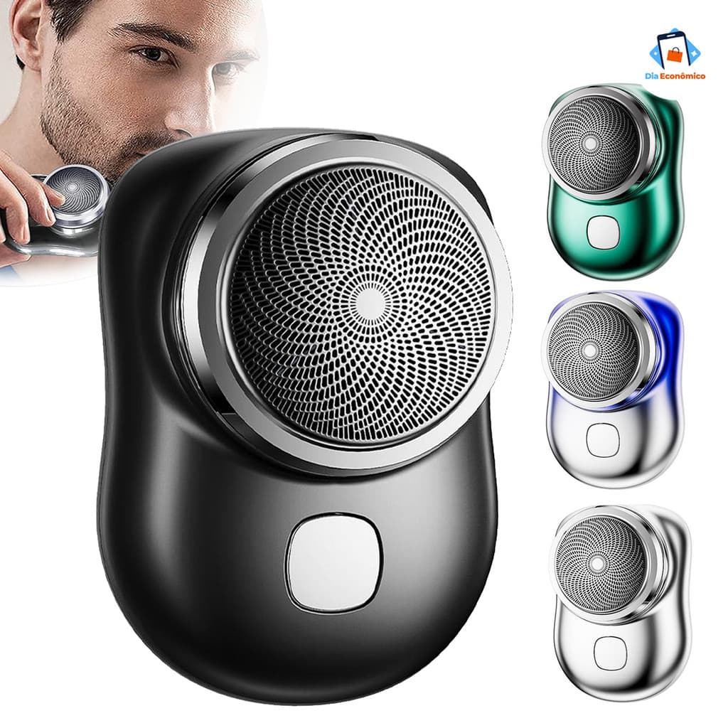 Indispensável para homens! Aparador de barba elétrico leve, à prova d'água, modelo C, com desconto!