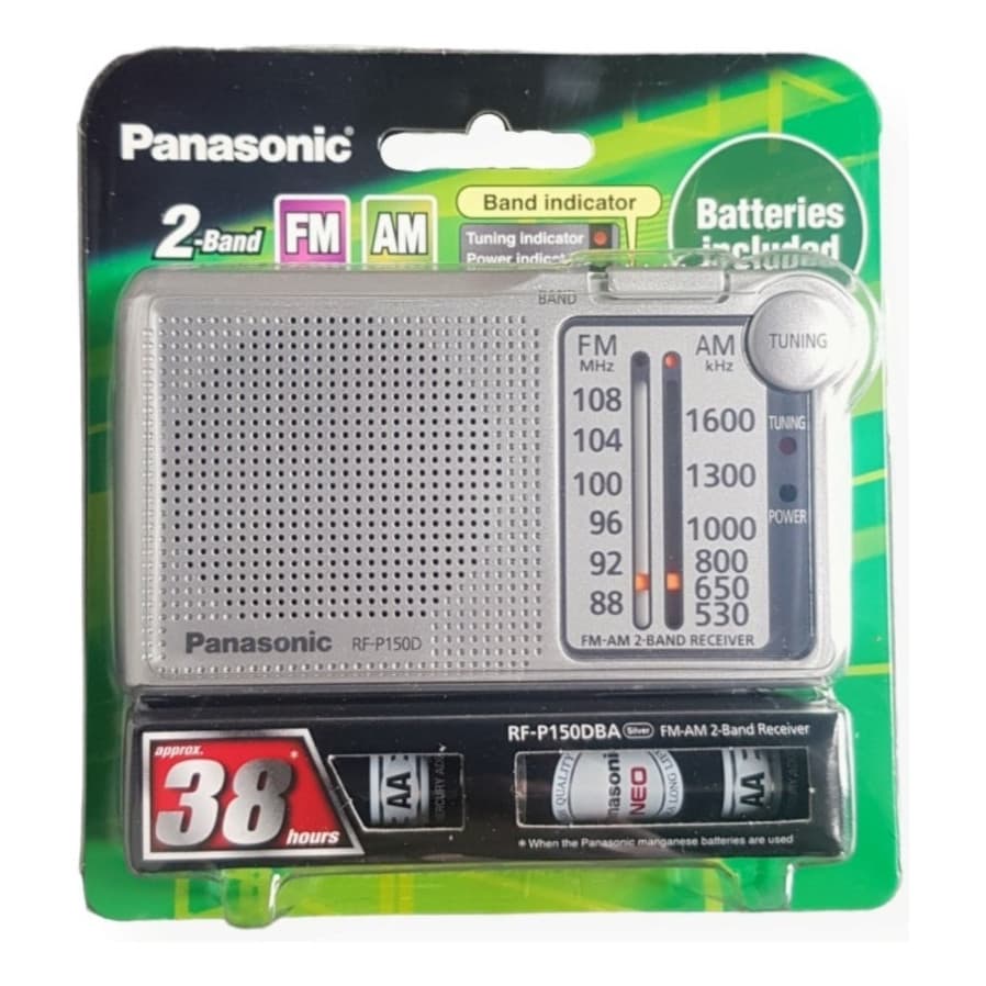 Rádio Portátil Panasonic AM/FM  RF-F150D PRATEADO