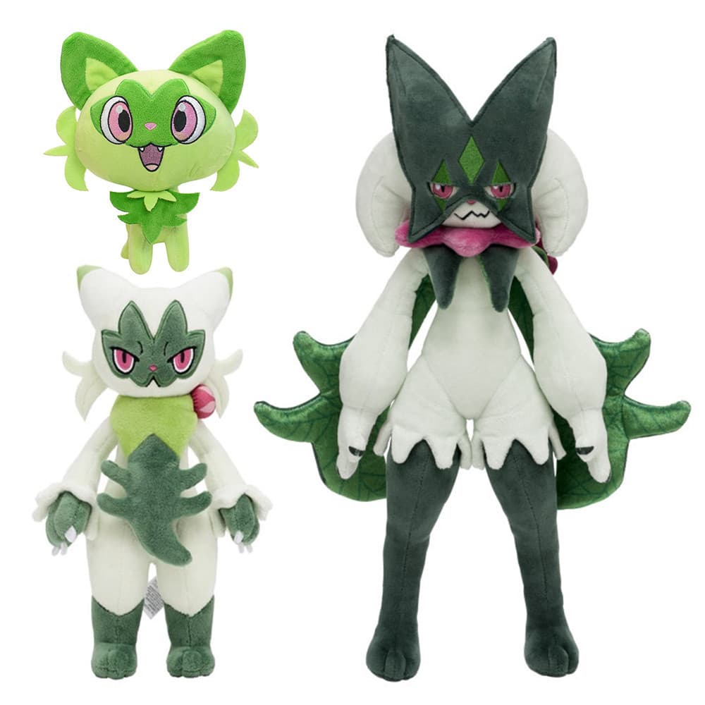 Sprigatito Floragato Evolution Meowscarada Peluche Pelu