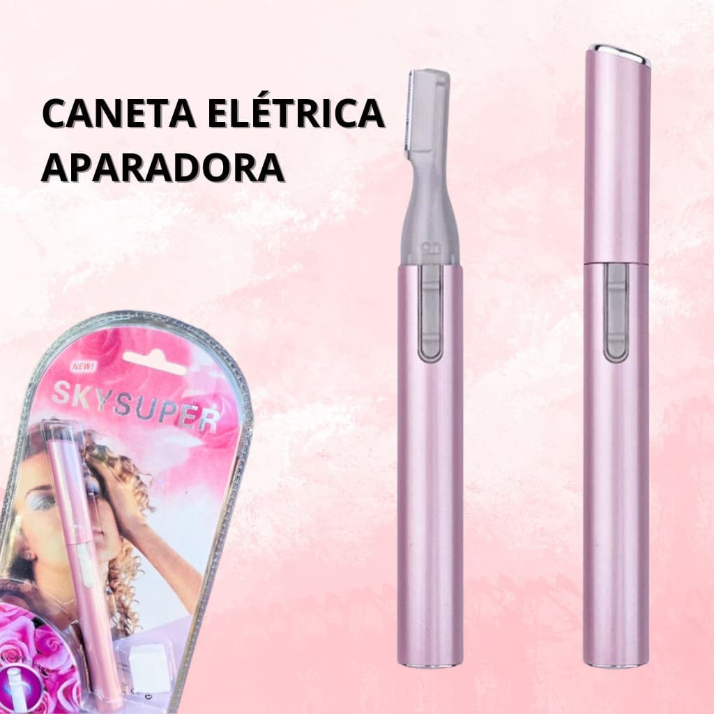 Caneta Depiladora Elétrica para Sobrancelha/Rosto / Aparador de Pelo Portátil para Corpo / Depilador