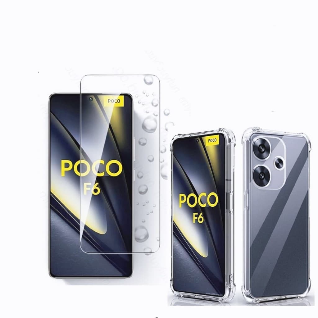 Poco Poco F7 F7 Pro Poco F6 F6 pro + película HD + Capa Transparente Com Proteção na Câmera
