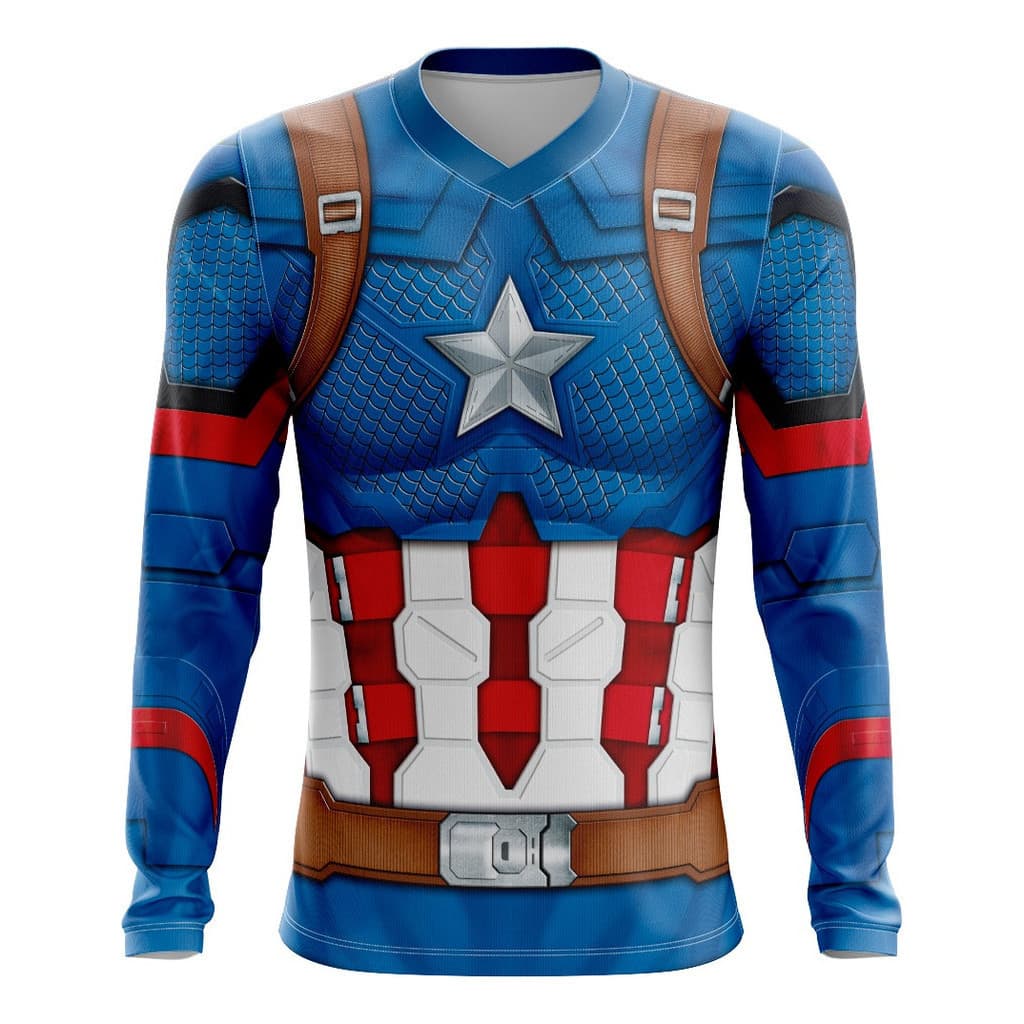 Camisa / Camiseta Capitão América Vingadores Filme Manga
