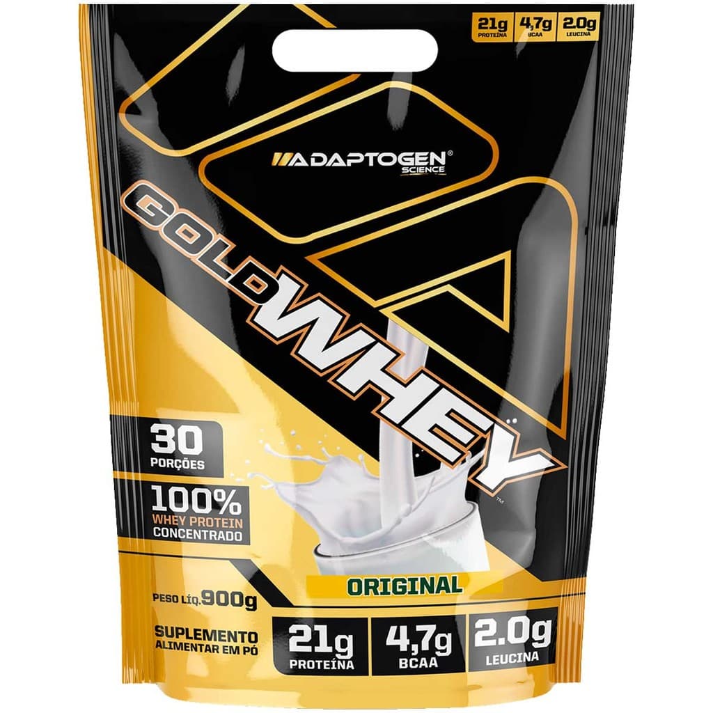 Whey Gold Adaptogen Refil 900g 100% Whey Protein Original