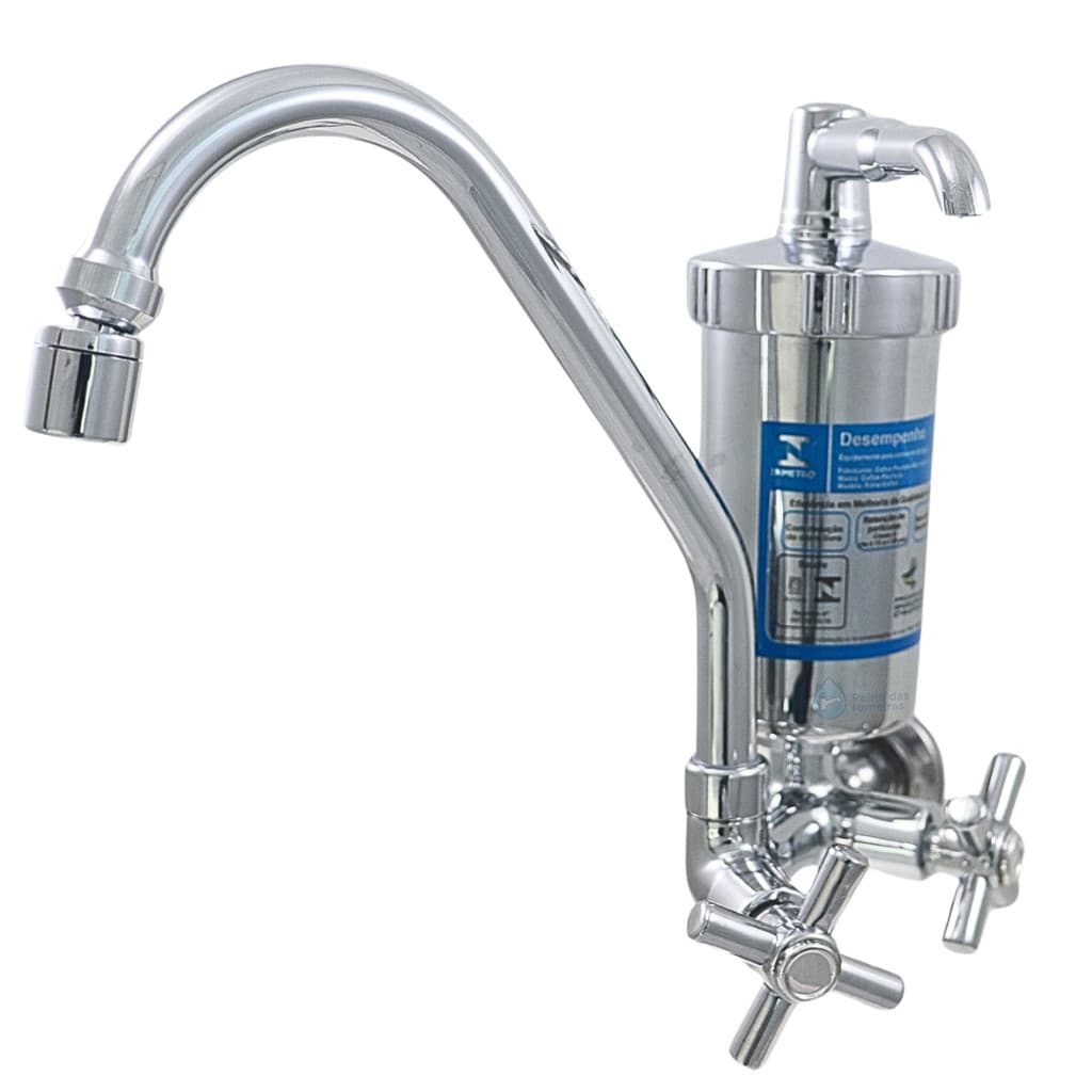 Torneira Gourmet de Parede com Filtro C34 Tubo Inox Multidirecional Certificada pelo Inmetro