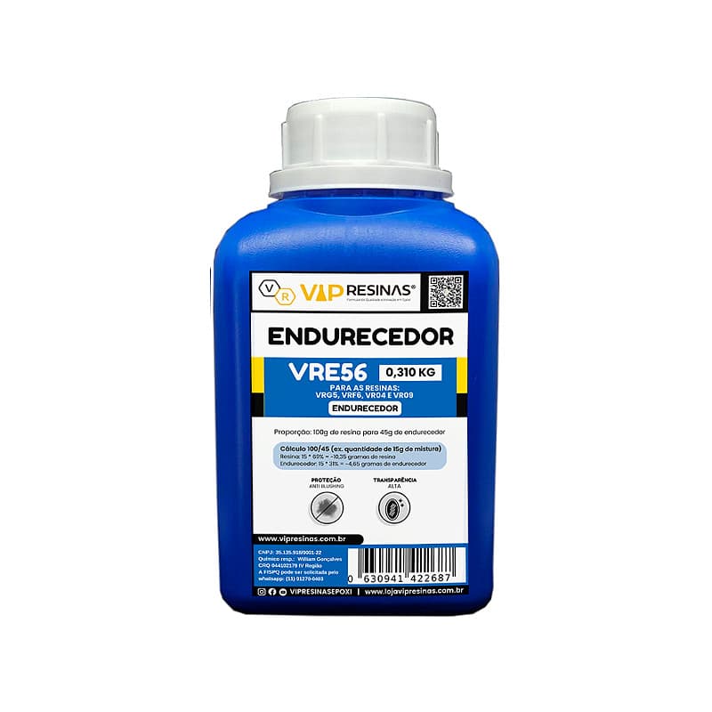 Endurecedor VRE56 Para Resinas Epoxi - Resina VRG5 310g