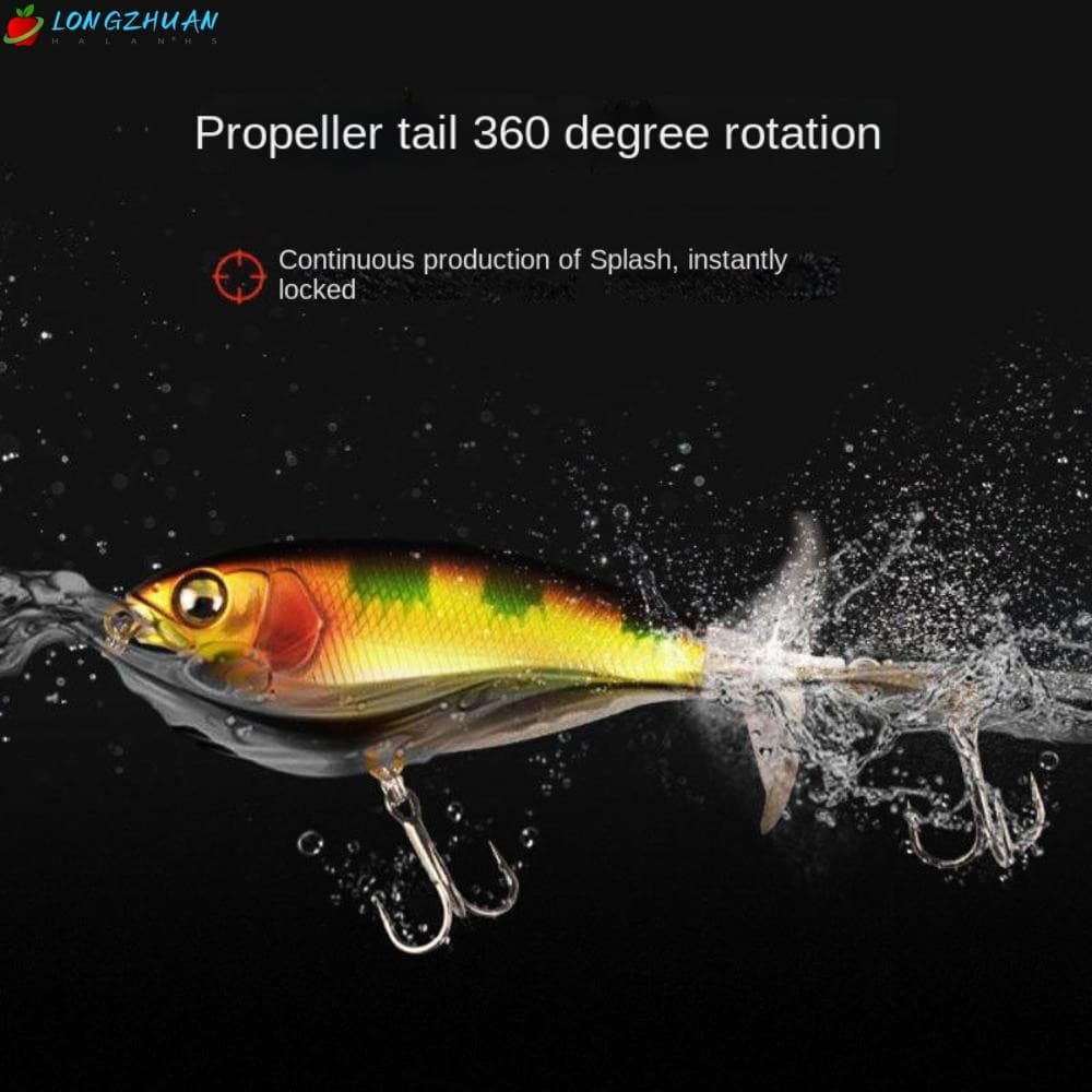 Longzhuan Hélice Warbler Isca , 7cm/6g 9cm/11g Popper Superfície , 2024 Cauda Rotativa Flutuante Baixo Hardbait Pesca