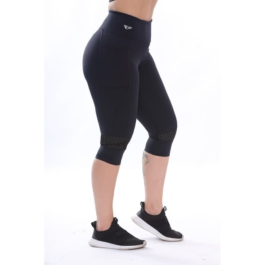 Calça Corsário Suplex Poliamida Com Bolso Lateral Corrida