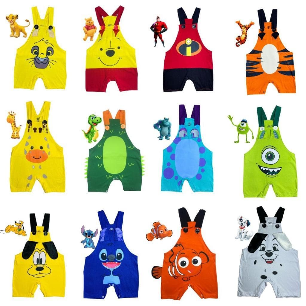 Roupa De Bebê Infantil Jardineira Romper Temático Fantasia
