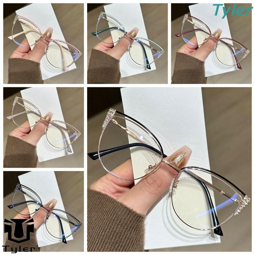 Óculos De Miopia Com Armação Quadrada TYLER , Luz Anti-Azul De Metal Leve , Proteção Para Os Olhos
