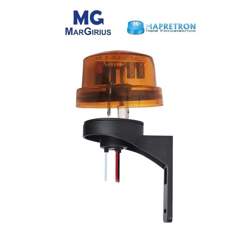 Relé Fotoelétrico Fotocélula Bivolt com Base / Suporte Margirius Mapreton