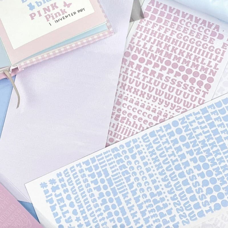 Melhor 3 Folhas Alfabetos Adesivo Carta Coreano Decorativo Scrapbook Diário