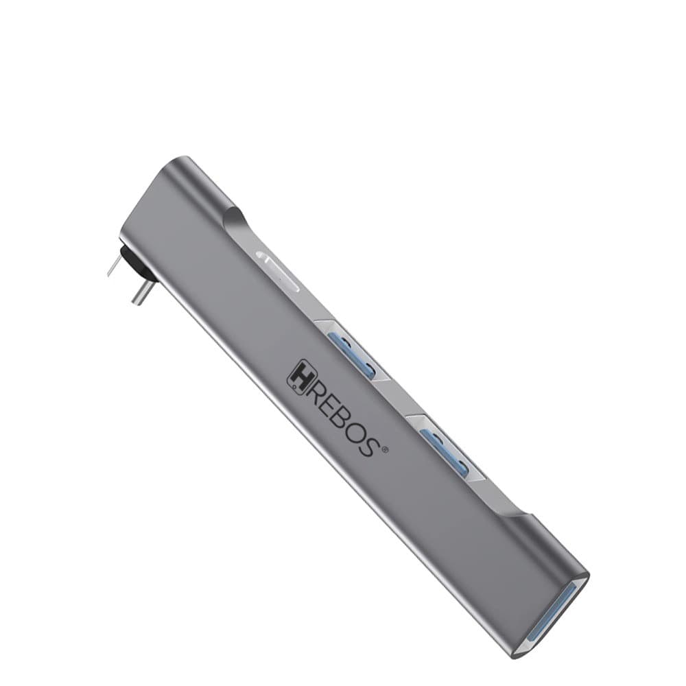Adaptador Hrebos HUB AD203C LateralLink Tipo-C 4 Portas Conector Micro USB V8 Para PC E Laptop Receptor