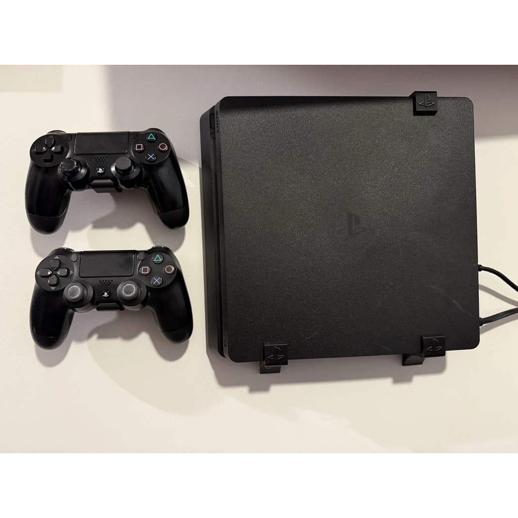 Suporte de Parede para PS4 Slim+2 Suportes Para Controles