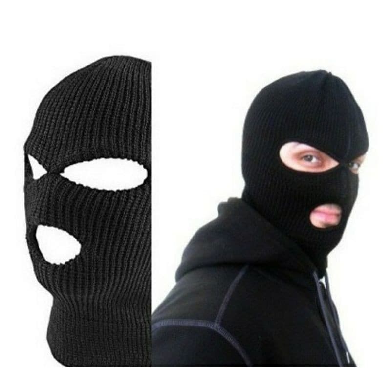 Balaclava 3 Furos  LÃ  Térmica  Touca Ninja Lã máscara bicicleta moto paintball goro frio inverno