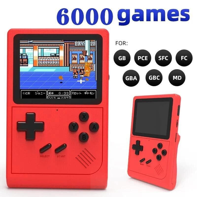 Console de Jogo Portátil de 300GB 8G com Tela de 3,0 Polegadas, TV de Jogo Retro, 6000+ Jogos, 800mAh, Adequado para Cri
