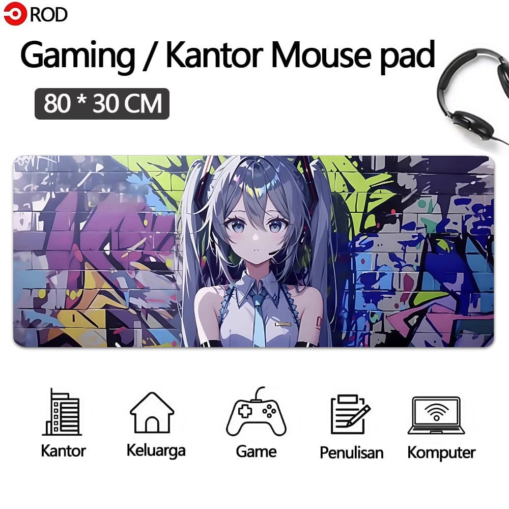 RAN Mouse Pad Anti Selip Tapete De Mesa Grande Longo Komputer 80 * 30cm DU725A