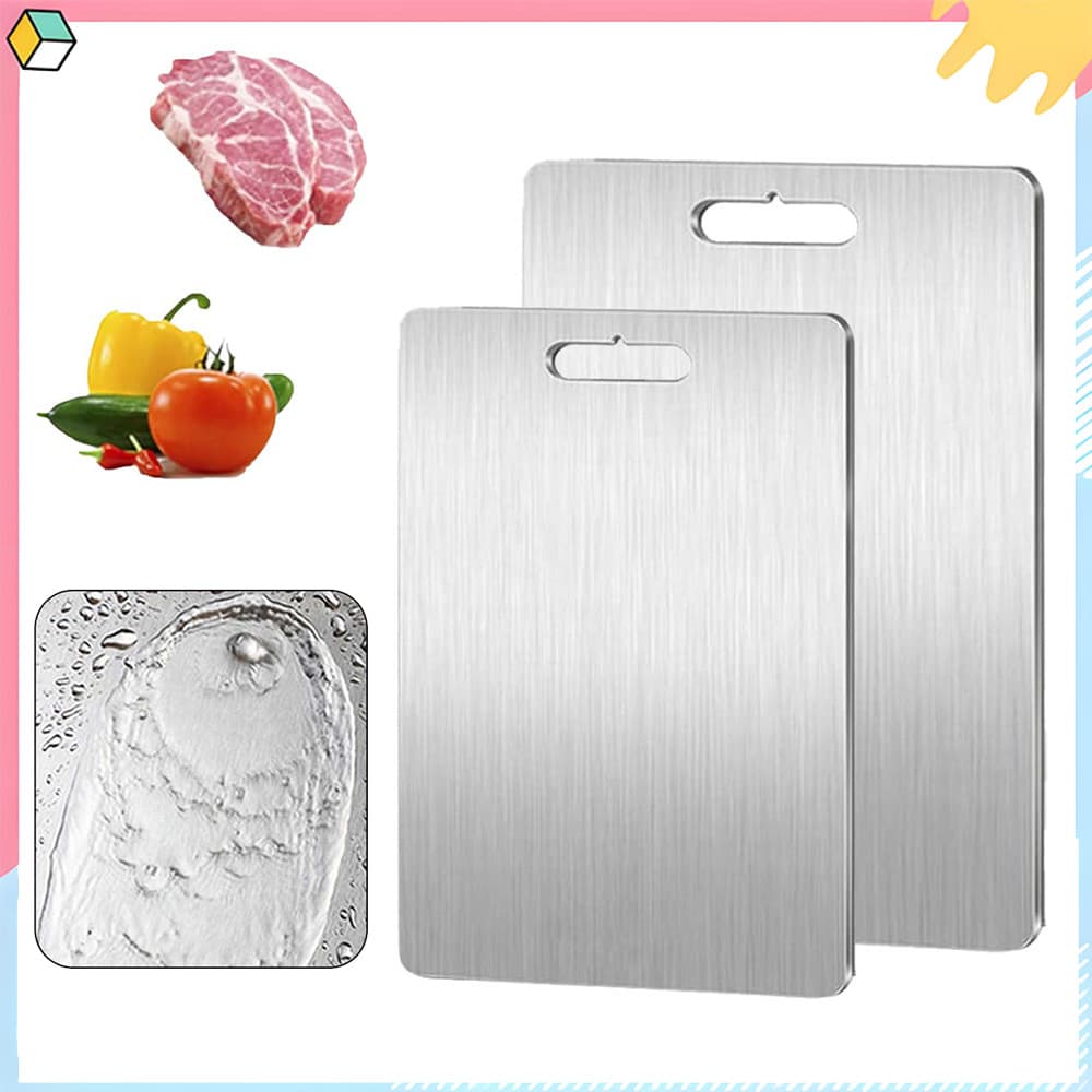 2 Peças Tábua de aço inoxidável, Tábua de para Cozinha, Tabua de Corte, Tabua, Tabua de Carne, Tabua de Cozinha