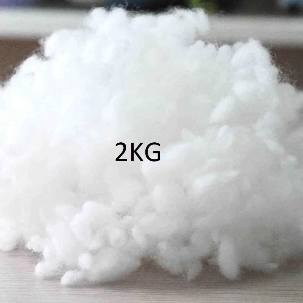2kg Enchimento Fibra de Silicone Poliéster Siliconada Antialérgica Macia Almofada Artesanato virgem