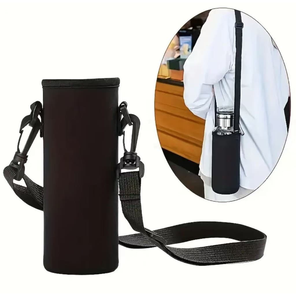 Bolsa Portátil com Alça Ajustável para Copo e Garrafa - Ideal para Academia e Viagens