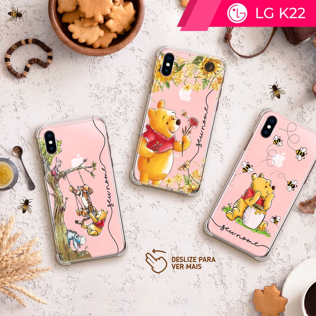 Capa Capinha - LG K22 - Ursinho Pooh Transparente Personalizada