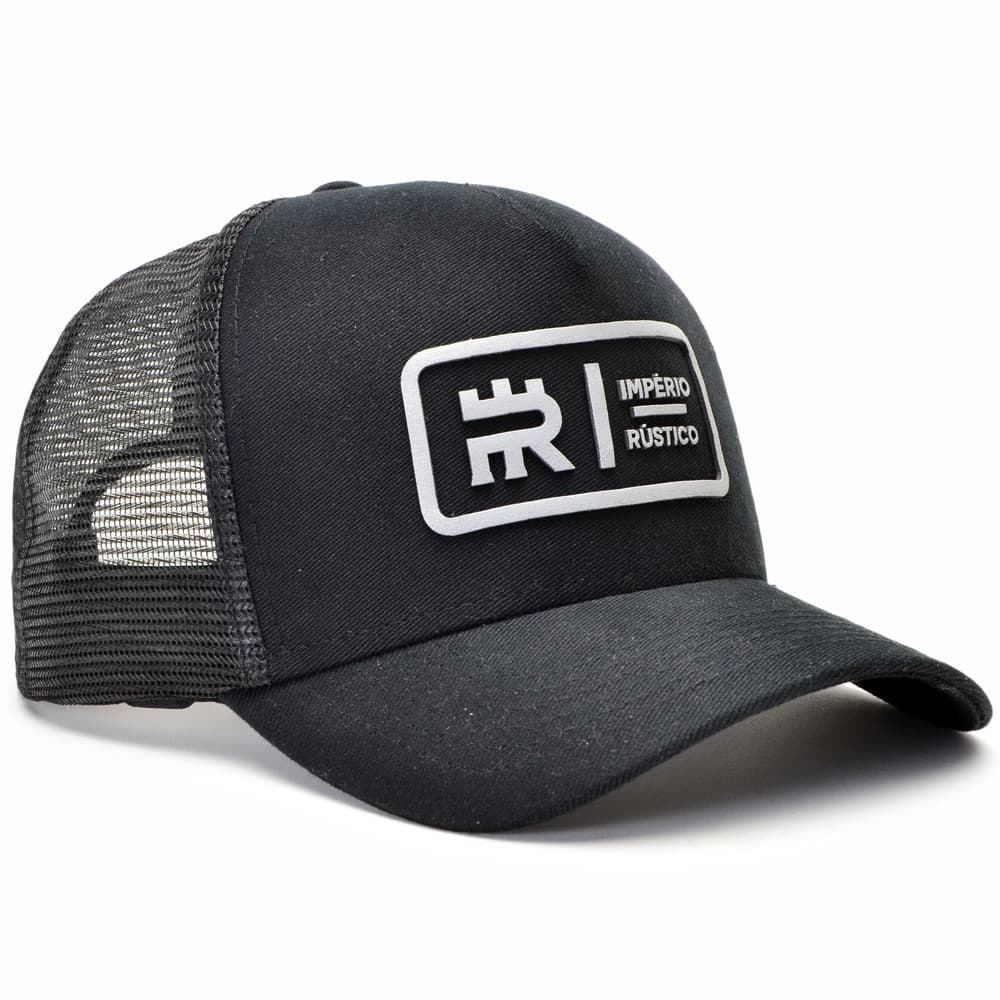 Boné Texas Country Ajustável Bone Trucker Aba Curva Preto