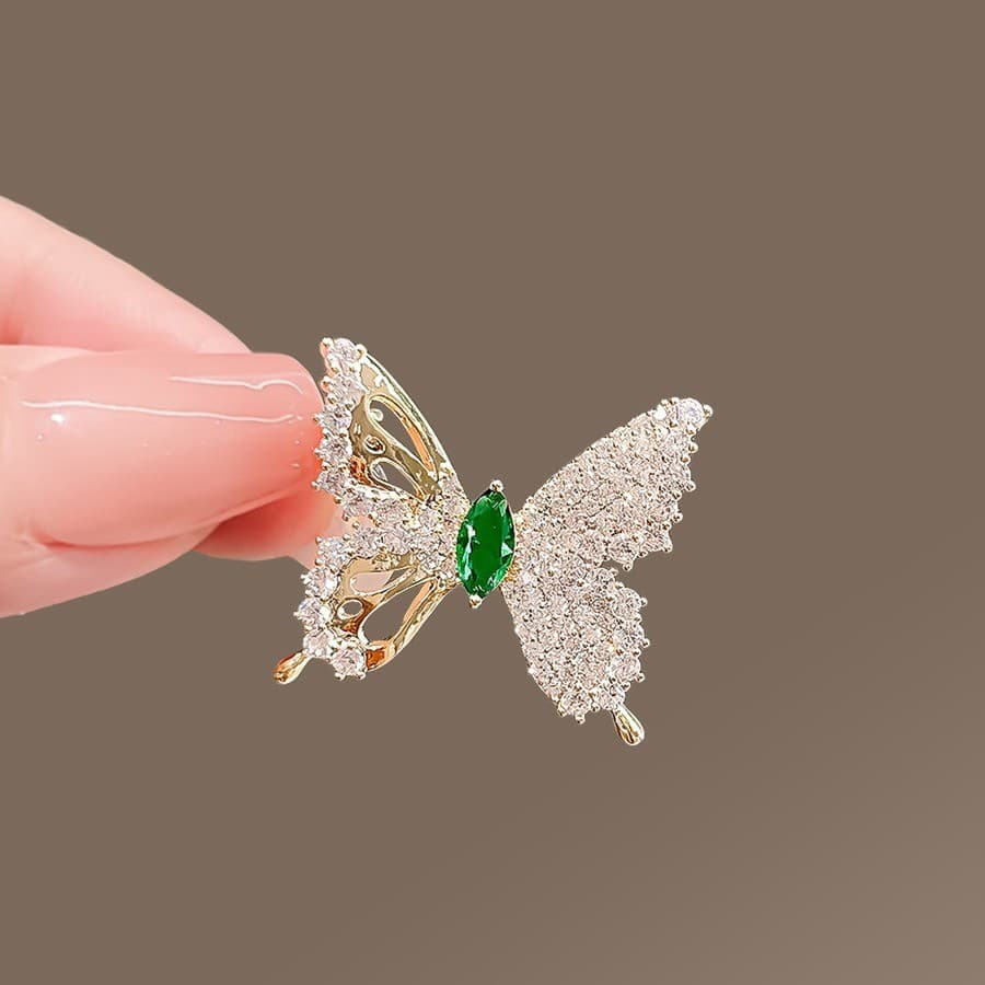 Broche de borboleta High-End feminino bonito Corsage Anti-reflexo fivela elegante pino acessórios requintados