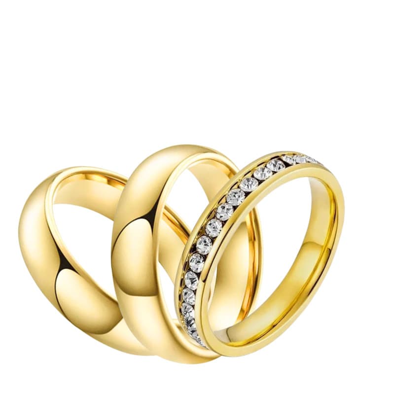 Par Aliança Ouro 6mm + Caixinha + Anel Aparador Casamento