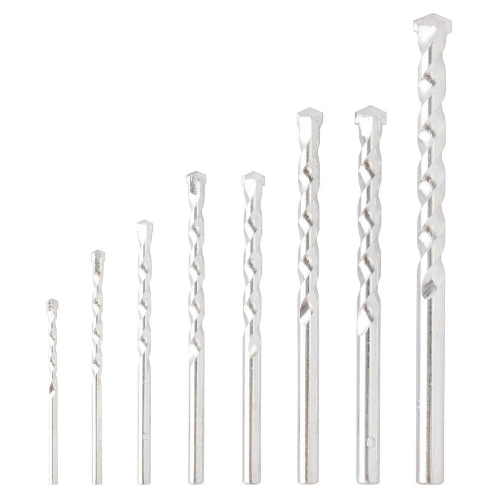 Jogo Broca de Concreto Com Videa - Kit 8 ou 3 Brocas - Widea para Alvenaria Furadeira Broca Longa