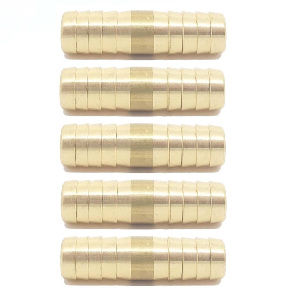KIT 5 UNIÃO EMENDA MANGUEIRA ESPIGÃO 3/8 BM LATÃO FORJADO