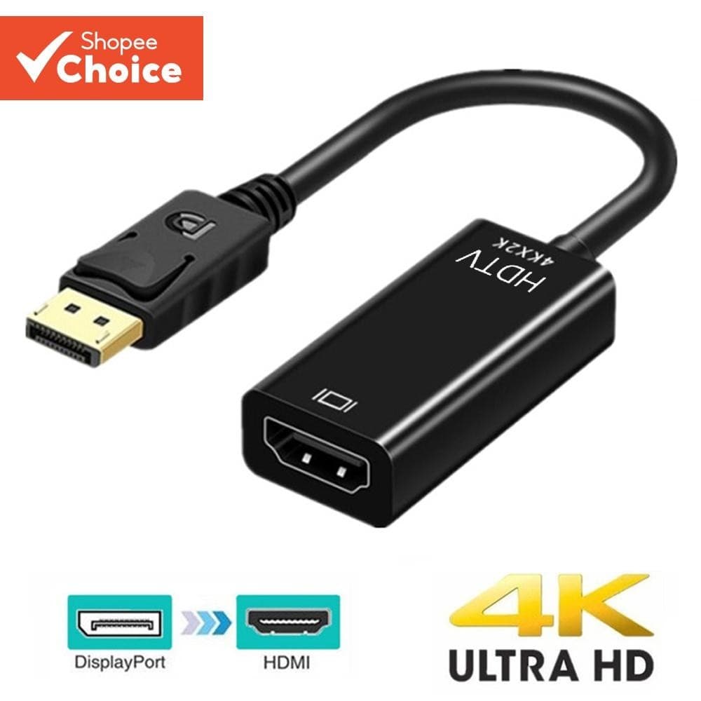 Adaptador DP Para HDMI 4K 1080P DisplayPort Macho Fêmea Conversor PC Laptop