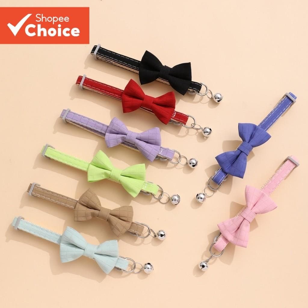 Coleira De Sino De Arco Xadrez Para Gatos , Cães , Ajustável , Anti-Perda , Pequenos Acessórios Animais De Estimação