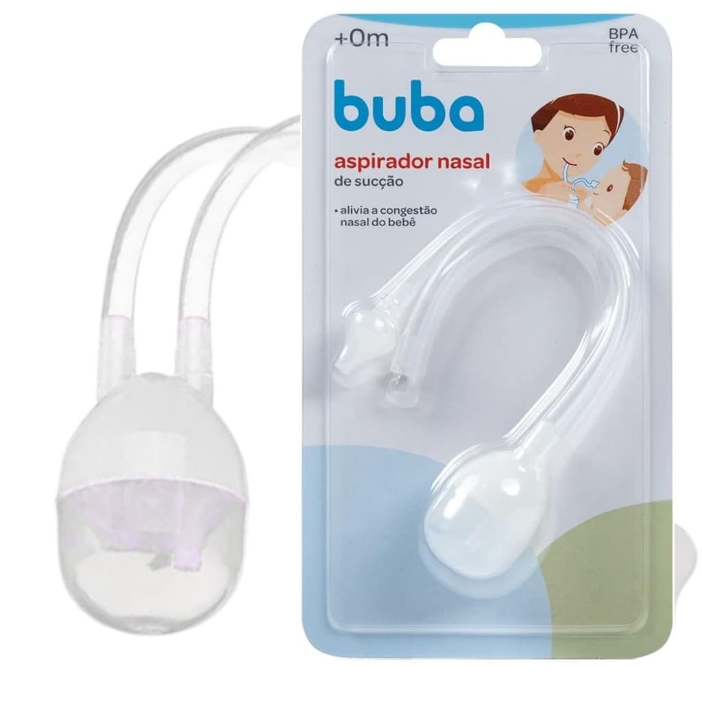 Aspirador Nasal para Bebê com Sucção Suave e Segura - Buba