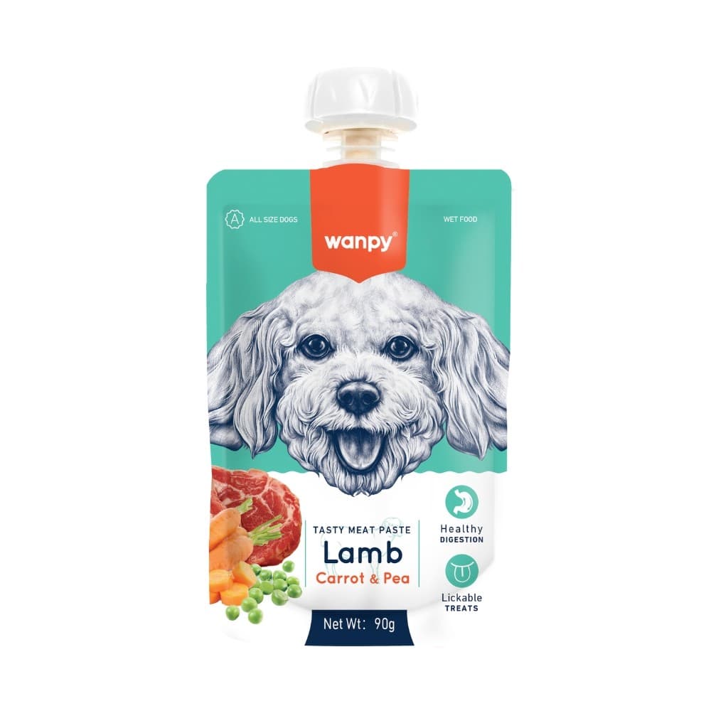 Creamy Sachê de Cordeiro, Cenoura e Ervilha para Cães 90gr - Wanpy